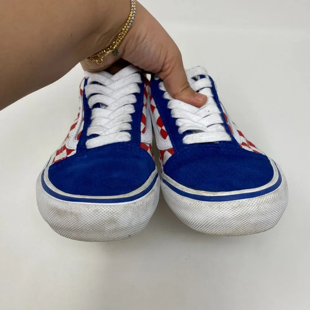 VAN's Checkerboard Suede Classic Shoes Lace up Sneakers Size 6.5